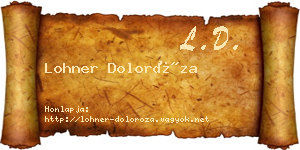 Lohner Doloróza névjegykártya